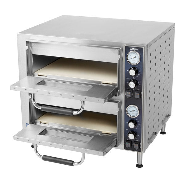 Waring WPO750 Countertop Pizza Oven - Double Deck, 240v/1ph