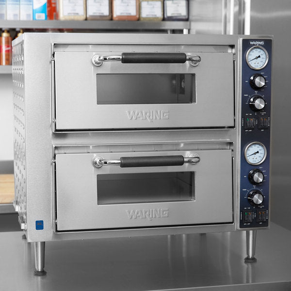 Waring WPO750 Countertop Pizza Oven - Double Deck, 240v/1ph