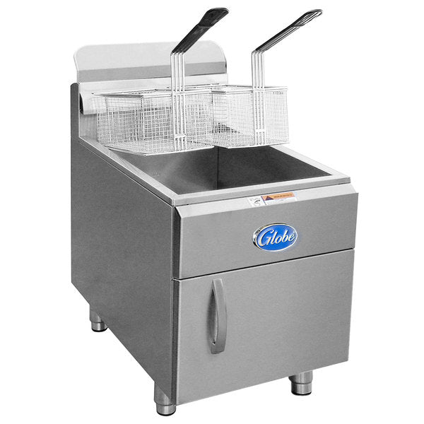 Globe GF30G 30 lb. Natural Gas Countertop Fryer