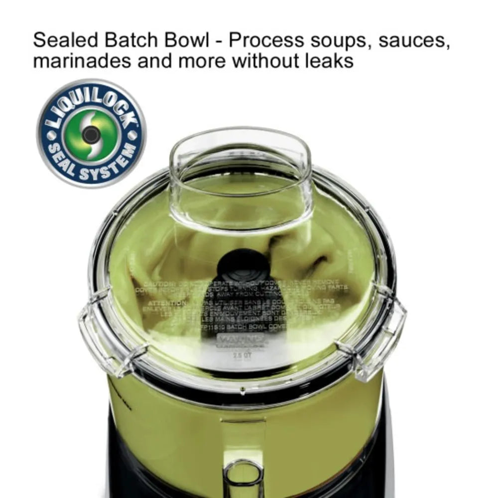 Waring WFP11SW 2.5 Qt. Clear Batch Bowl Food Processor - 3/4 hp