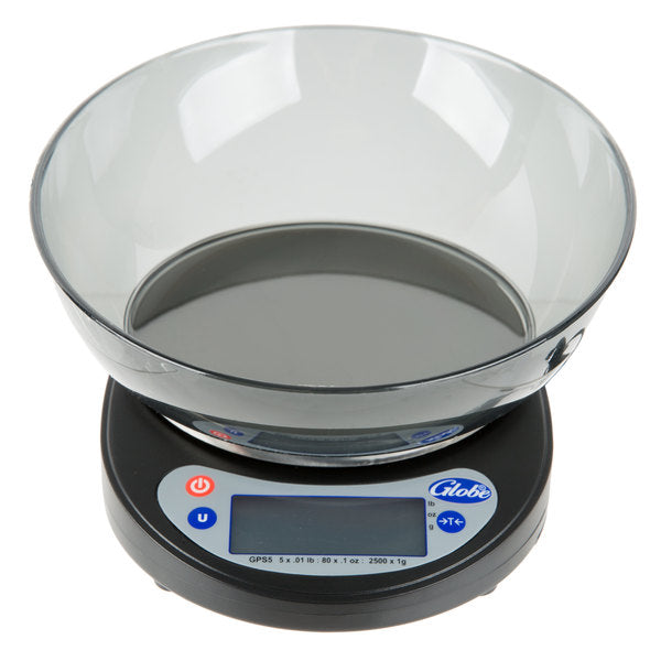 Globe GPS5 5 lb. Portion Control Scale with Ingredient Bowl