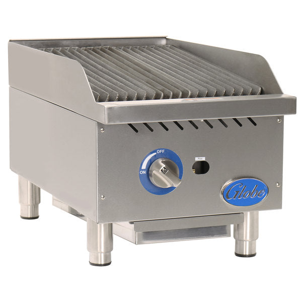 Globe GCB15G-CR 15" Gas Charbroiler with Cast Iron Radiants