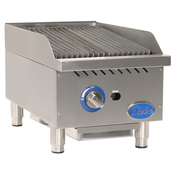 Globe GCB15G-RK 15" Gas Lava Rock Charbroiler