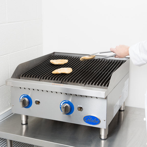 Globe GCB24G-SR 24" Gas Charbroiler with Stainless Steel Radiants