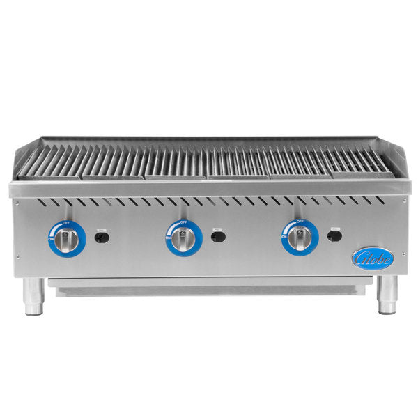 Globe GCB36G-CR 36" Gas Charbroiler with Cast Iron Radiants