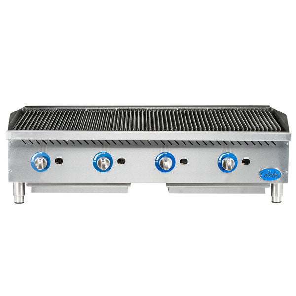 Globe GCB48G-CR 48" Gas Charbroiler with Cast Iron Radiants