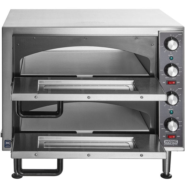 Waring WPO350 Countertop Pizza Oven - Double Deck, 240v/1ph