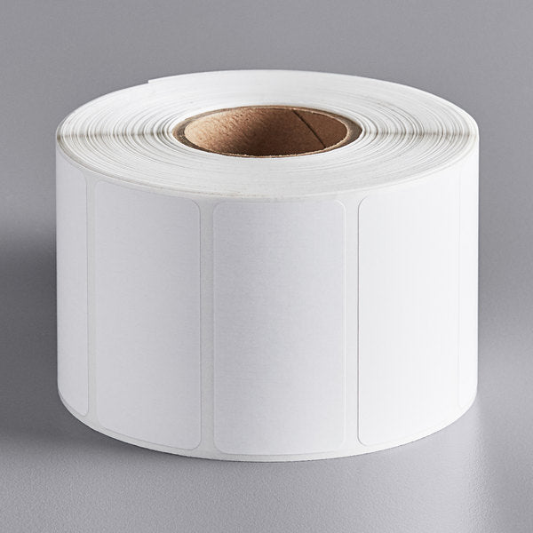 Globe E10 White Blank Equivalent Permanent Direct Thermal Label 12 Rolls - 1200/Roll