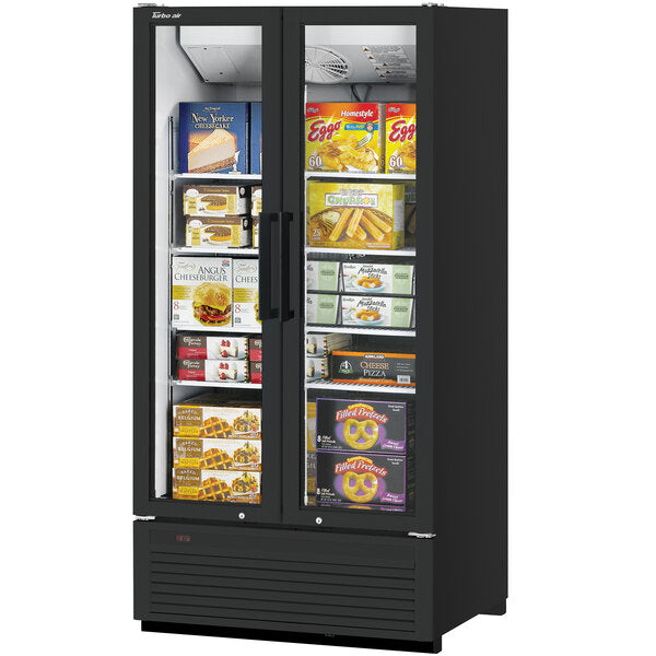 Turbo Air TGF-35SDHB-N 2 Doors Swing Glass Merchandiser-Black