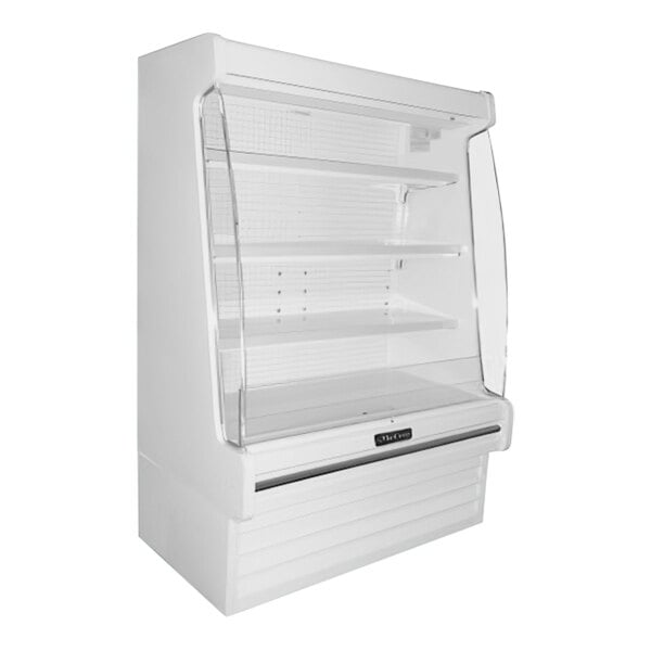 Howard McCray SC-OD30E-5-LED 30E Series 63" White 3-Shelf Vertical Open Air Curtain Dairy Merchandiser - 115/208-230V
