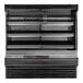 Howard McCray SC-OP35E-8S-B-LED 35E Series 99" Black 3-Shelf Horizontal Open Air Curtain Produce Merchandiser - 115/208-230V