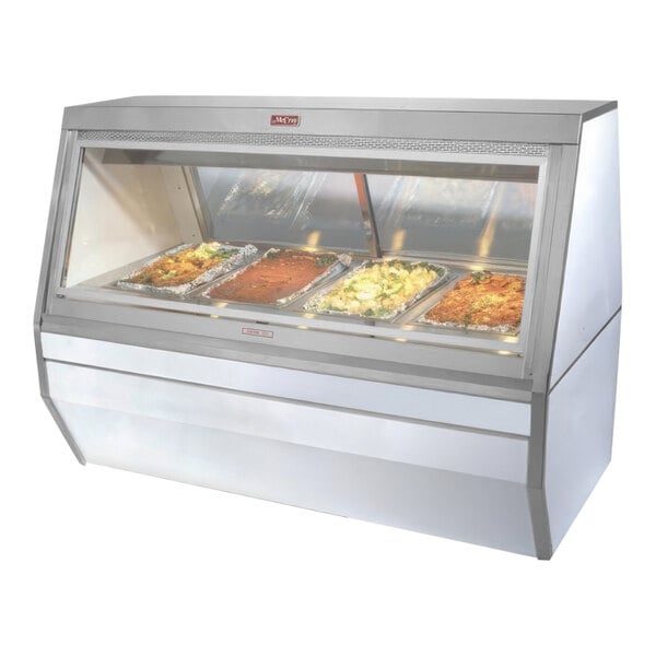 Howard McCray CHS35-6-BE 35 Series 71" Black 4-Well Hot Food Case - 120/240V, 3 Phase