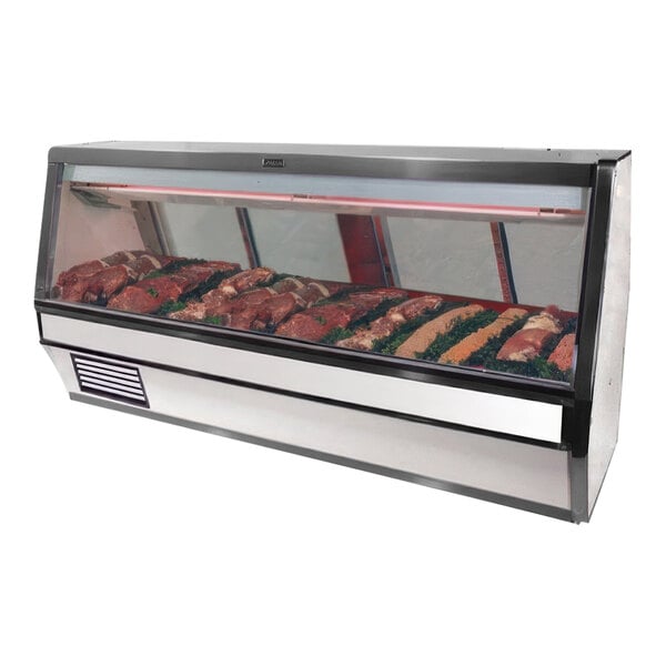 Howard McCray SC-CMS40E-4-BE-LED 40 Series 52 1/2" Black Endless Single-Duty Refrigerated Red Meat Case - 115V