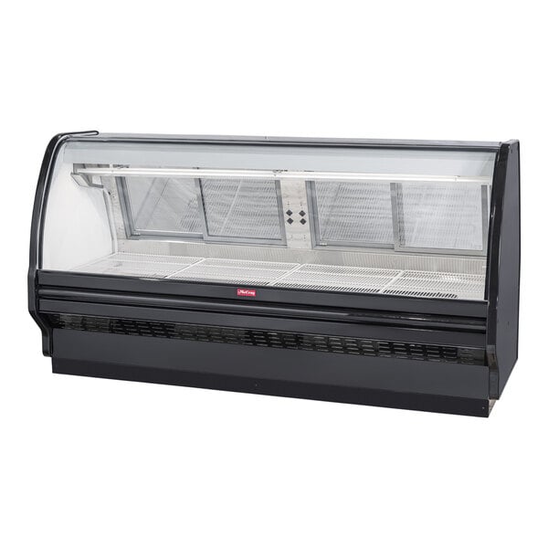 Howard McCray SC-CMS40E-4C-LED 40 Series 51 1/2" White Endless Single-Duty Curved Glass Refrigerated Red Meat Case - 115V