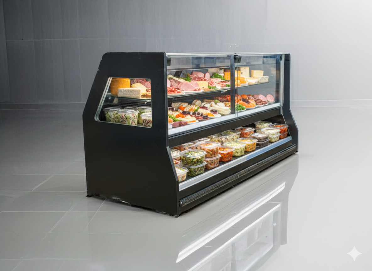 Tiger Series Gravity Coil Combination Deli Case, Remote, 8'6"L