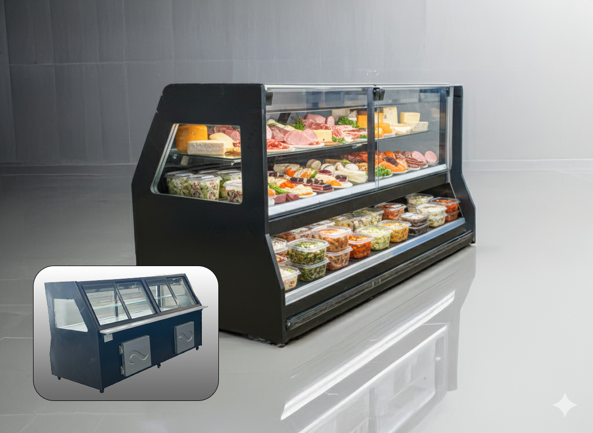 Tiger Series Gravity Coil Combination Deli Case, Remote, 8'6"L