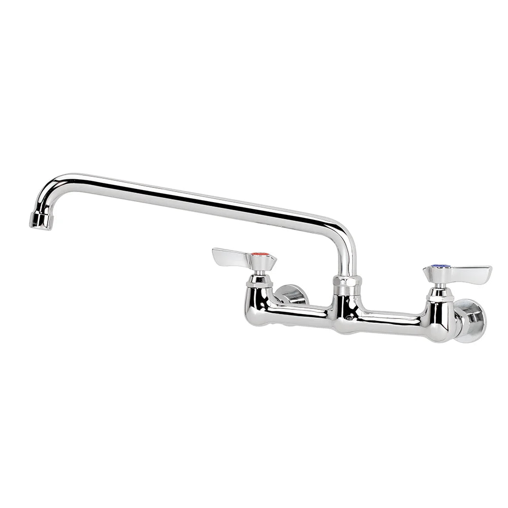 Krowne 12-812L Silver Series 8" Center Wall Mount Faucet, 12" Spout