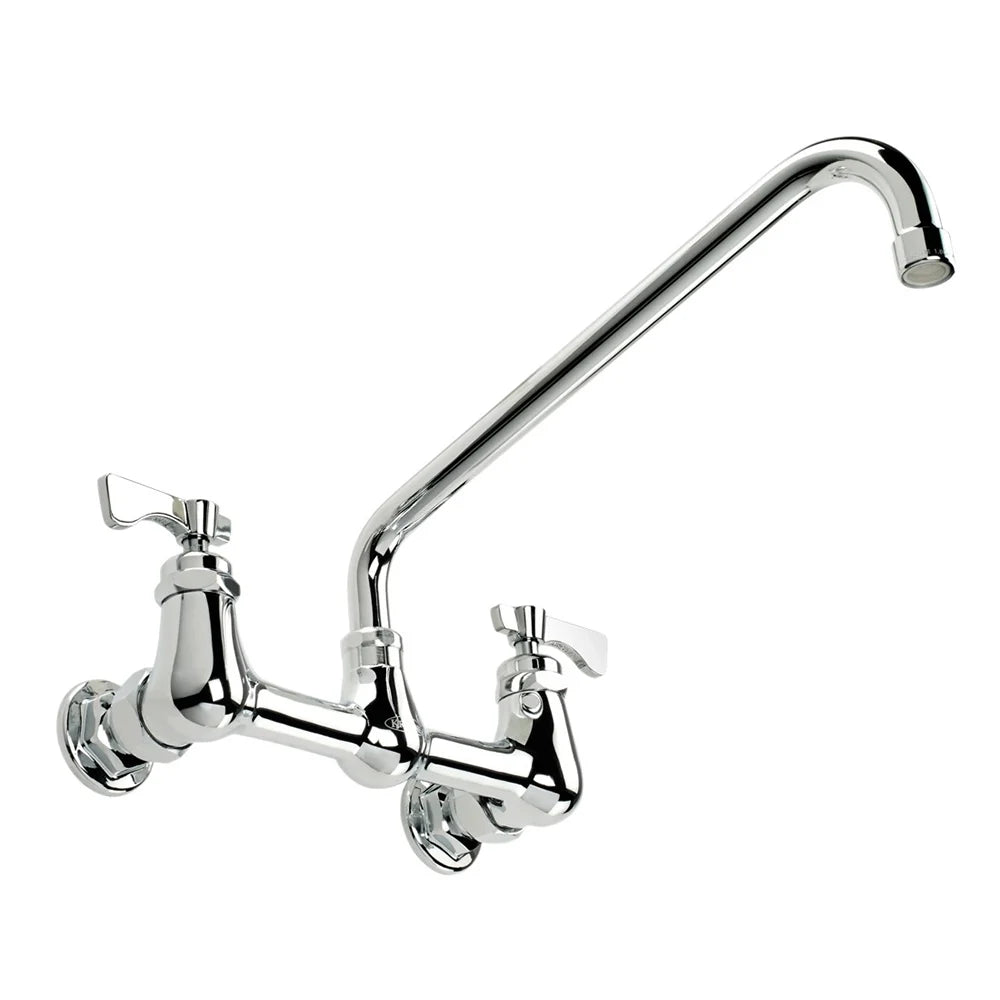 Krowne 14-812L Royal Series 8" Center Wall Mount Faucet, 12" Spout