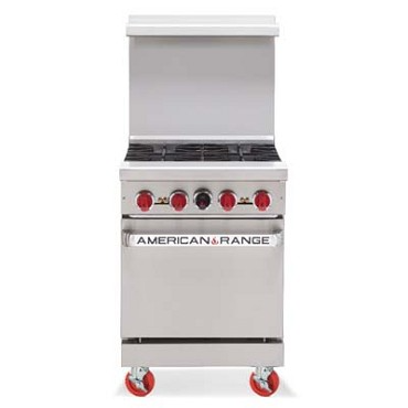 American Range AR-12G-2B 24" 2 Burner Gas Range with 12" Griddle and Standard Oven - LP