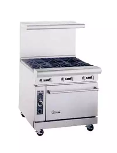 American Range AR-12G-4B 36" 4 Burner Gas Range with 12" Griddle and Standard Oven - LP