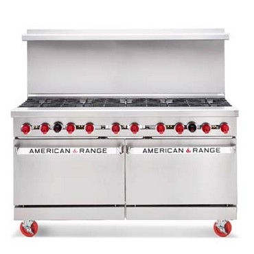 American Range AR-48G-2B 60" 2 Burner Gas Range with 48" Griddle and (2) Standard Ovens - LP