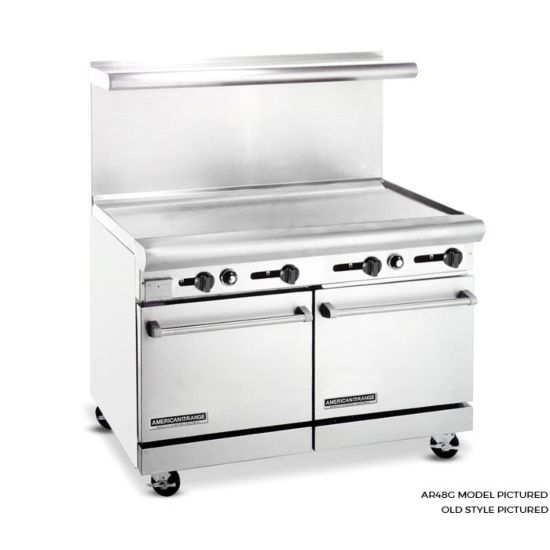 American Range AR-48G 48" Gas Range with Griddle and (2) Standard Ovens - LP