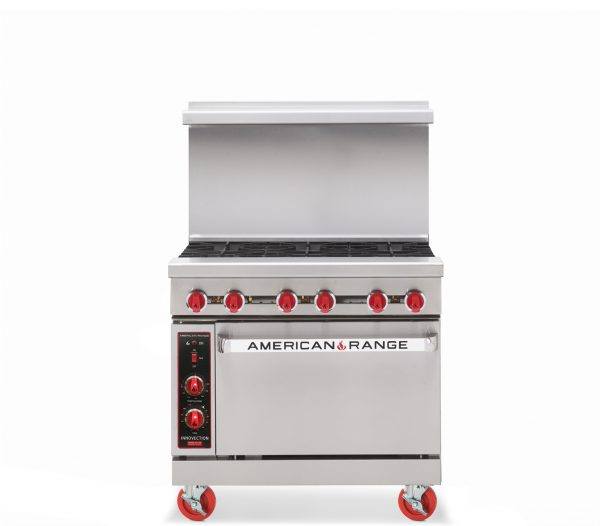 American Range AR-5 36" 5 Burner Gas Range with Standard Oven - LP