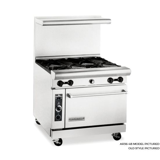 American Range AR36-4WB 36" 4 Wide Burner Gas Range with Standard Oven - LP