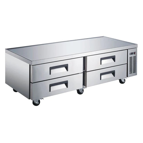 Coldline CB72 72" 4 Drawer Stainless Steel Refrigerated Chef Base