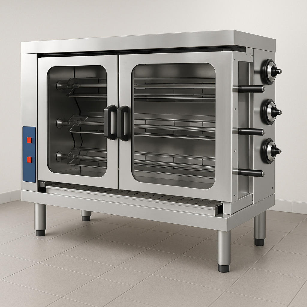 Pegasus CR-3G Gas Chicken Rotisserie, 3 Spits - NG