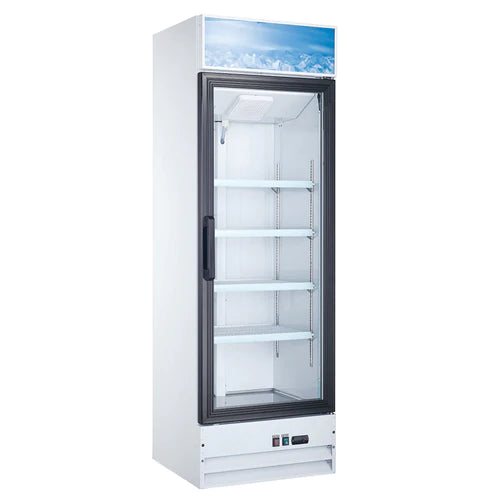Coldline G15-W 26" Single Glass Swing Door Merchandiser Refrigerator - White
