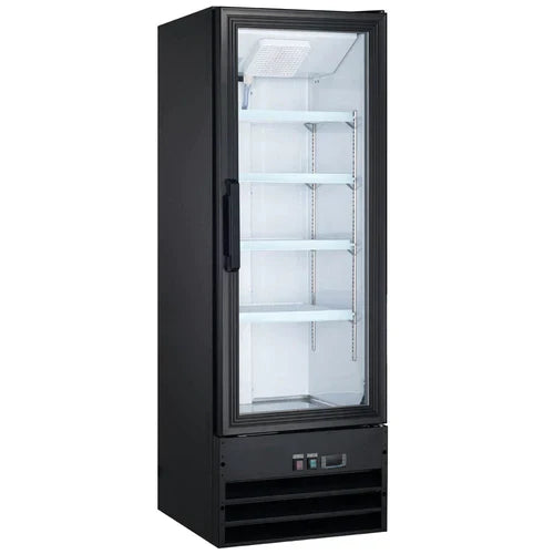 Coldline G10-B 21″ Single Glass Swing Door Merchandiser Refrigerator - Black