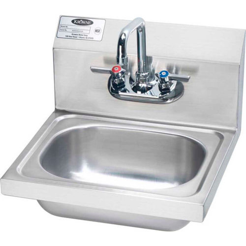 Krowne HS-2L 6" Wide Hand Sink Compliant, Wrist Handles