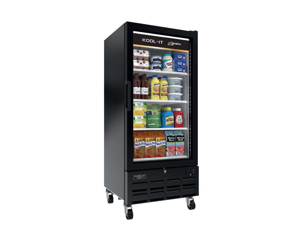 Kool-It - Signature LX-12RB Single Glass Door Merchandiser Refrigerator