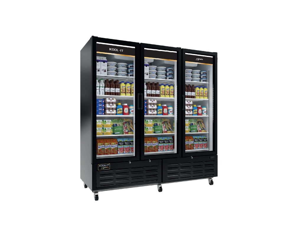 Kool-It - Signature LX-74RB Triple Glass Door Merchandiser Refrigerator