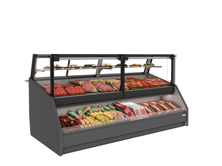Atlantic® CTG-R12 Combination Deli Case, Lexus Series, Remote, 12'-8"L