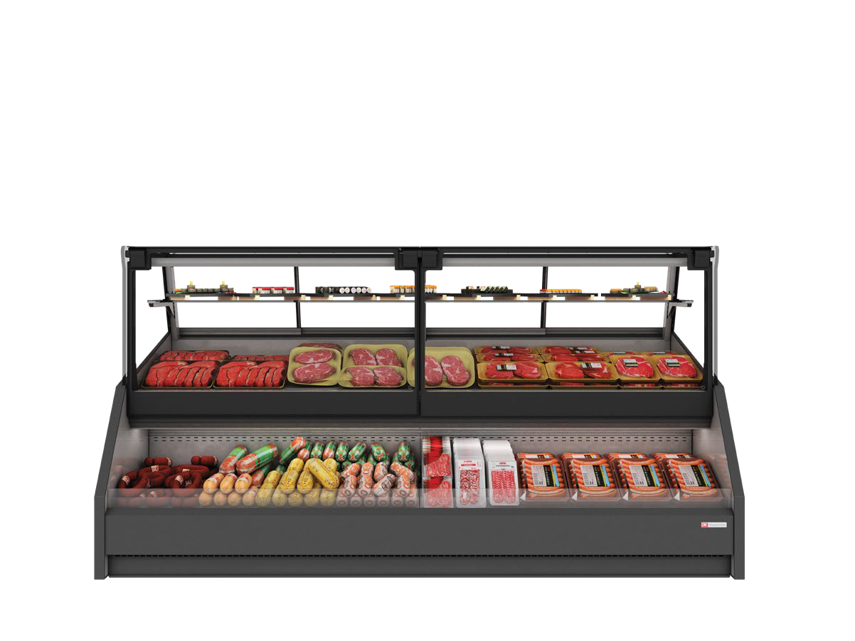 Atlantic® CTG-R12 Combination Deli Case, Lexus Series, Remote, 12'-8"L