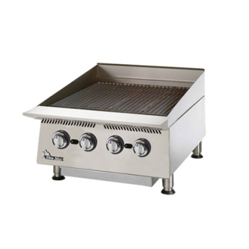 Ultra-Max 8024CBB Lava Rock Gas Charbroiler – 24″ Wide – NG