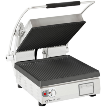 Pro-Max PGT14I 14″ Two-Sided Panini Grill – Grooved Iron Platens