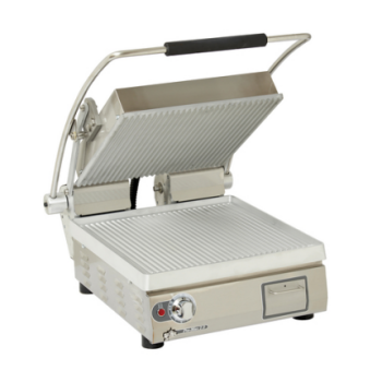 Pro-Max PGT14I 14″ Two-Sided Panini Grill – Grooved Iron Platens