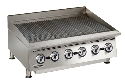 Ultra-Max 8036CBB Lava Rock Gas Charbroiler – 36″ Wide – NG