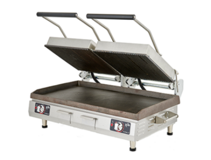 Pro-Max® PSC28IT 28″ Two-Sided Panini Grills – Smooth Iron Platens – Electronic Timer