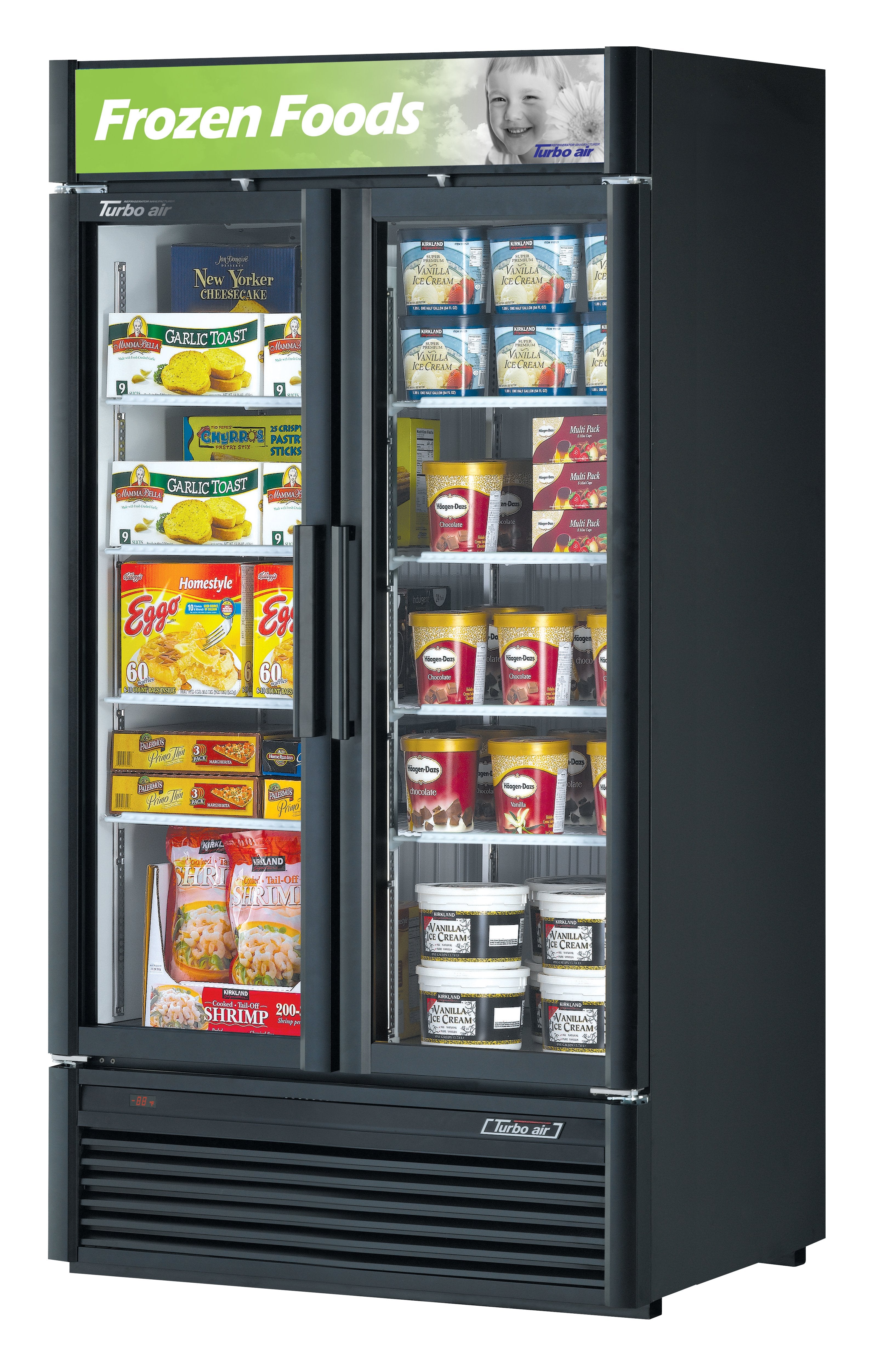 Turbo Air TGF-35SDB-N 2 Doors Swing Glass Merchandiser-Black