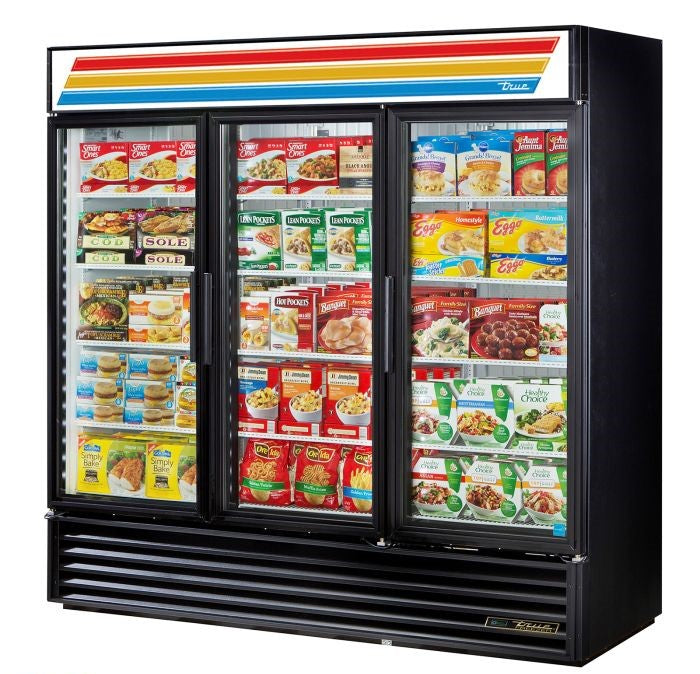 USED True GDM-72F-HC~TSL01 78" Three Door Freezer Merchandiser