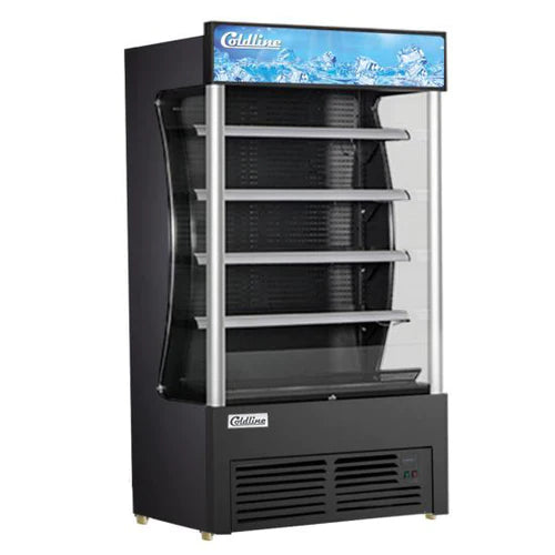 Coldline AOC-36-B 36" Black Open Air Refrigerated Display Merchandiser
