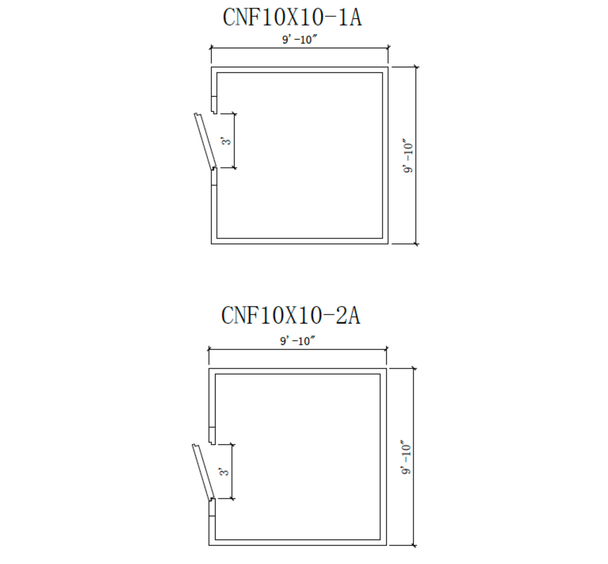 Astra CNF10X10-RM | 10 x 10 Walk-In Cooler Without Floor With Remote Refrigeration