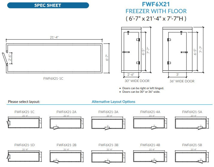 Astra AFWF6X21 | 6 x 21 Walk-In Freezer with Floor