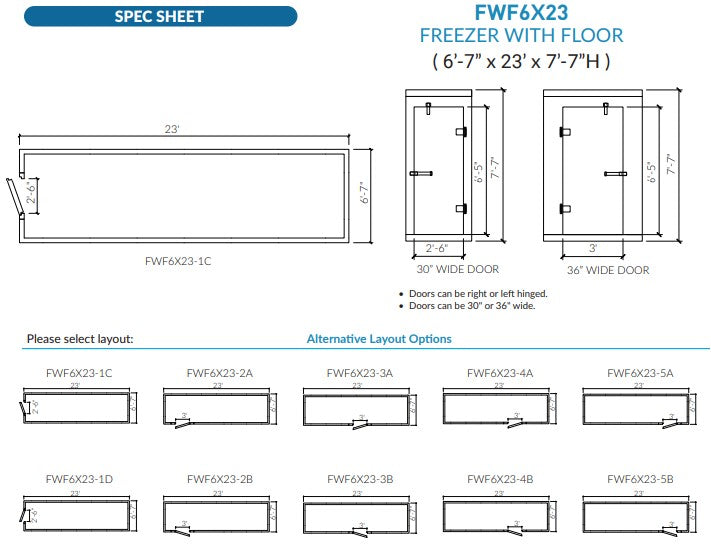 Astra AFWF6X23 | 6 x 23 Walk-In Freezer with Floor