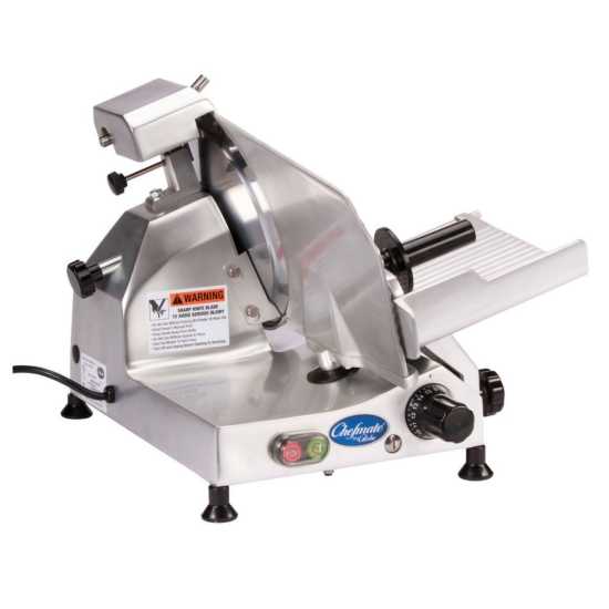 Globe Chefmate C10 10" Blade Manual Gravity Feed Slicer