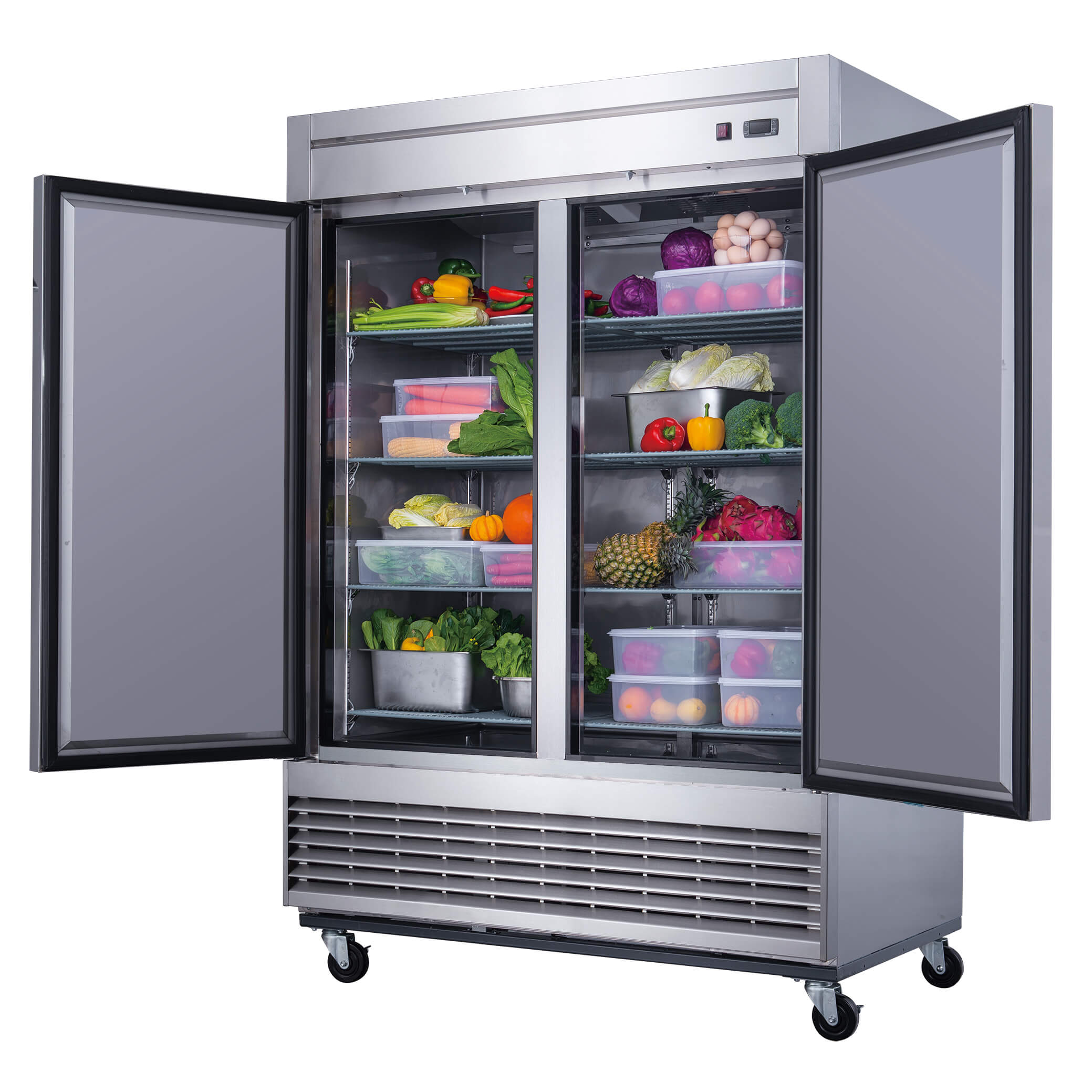 Dukers D55R Two Door Refrigerator
